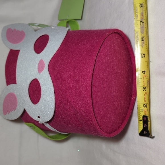 Felt Bunny Basket with Wearable Mask Pink Easter Spritz Brand NWT - Picture 5 of 9